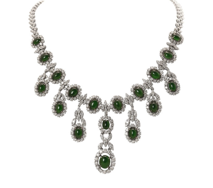 jadeite jade diamond necklace